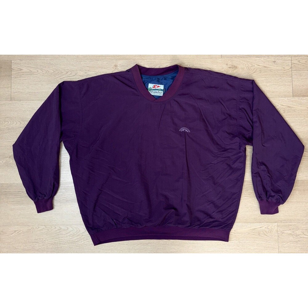 Vintage Headwind Sun Mountain Sports Golf Pullover Windbreaker Purple XL USA